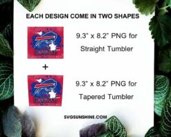 Bills Nation Tumbler Wrap PNG, Buffalo Bills 20oz Skinny Tumbler PNG Sublimation File Digital Download