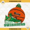 Boston Basketball Merry Swishmas PNG, Boston Celtics Basketball Christmas Ornament PNG