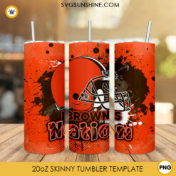 Browns Nation Tumbler Wrap PNG, Cleveland Browns 20oz Skinny Tumbler PNG Sublimation File Digital Download