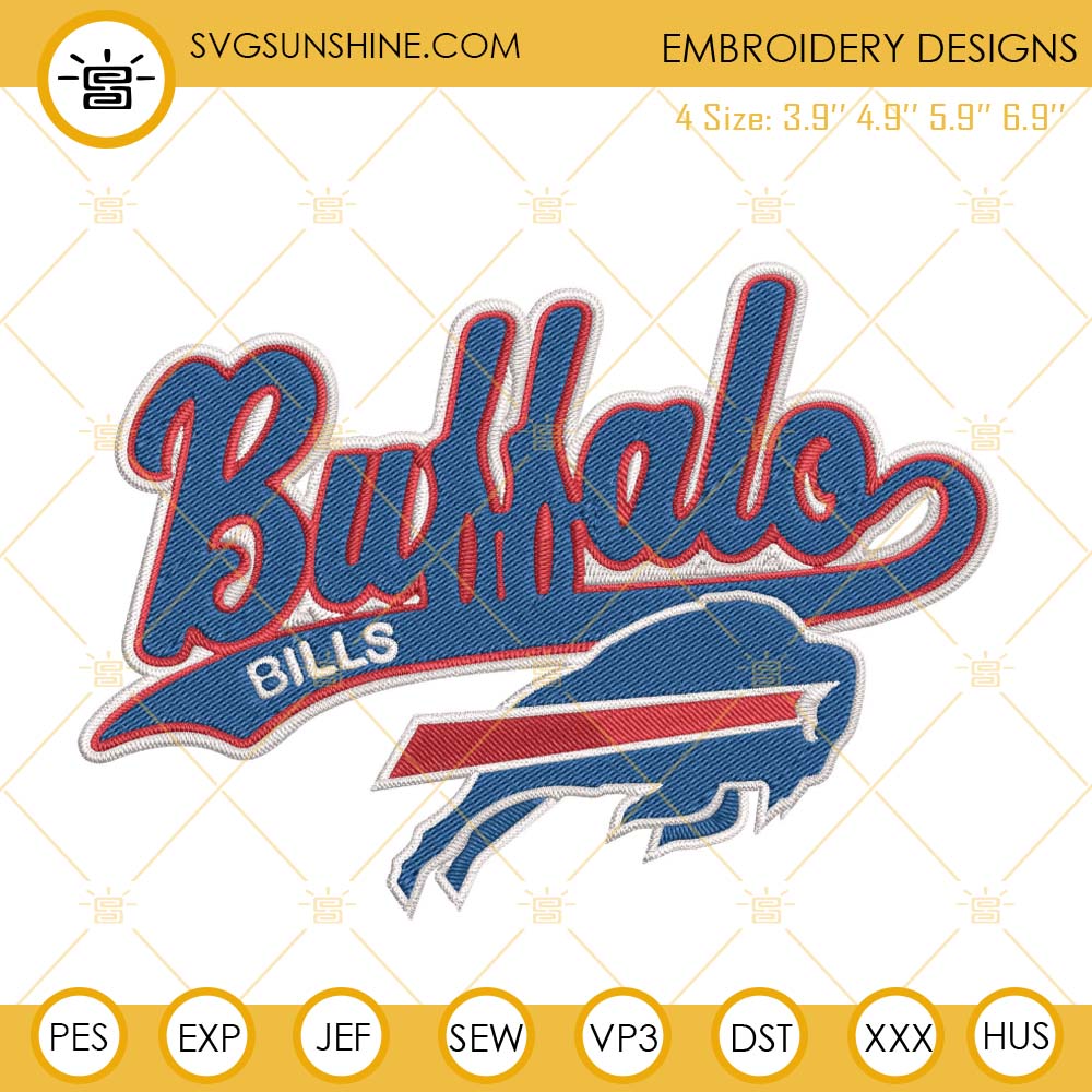 Buffalo Bills Embroidery Design  Buffalo Bill Logo Embroidery Pattern