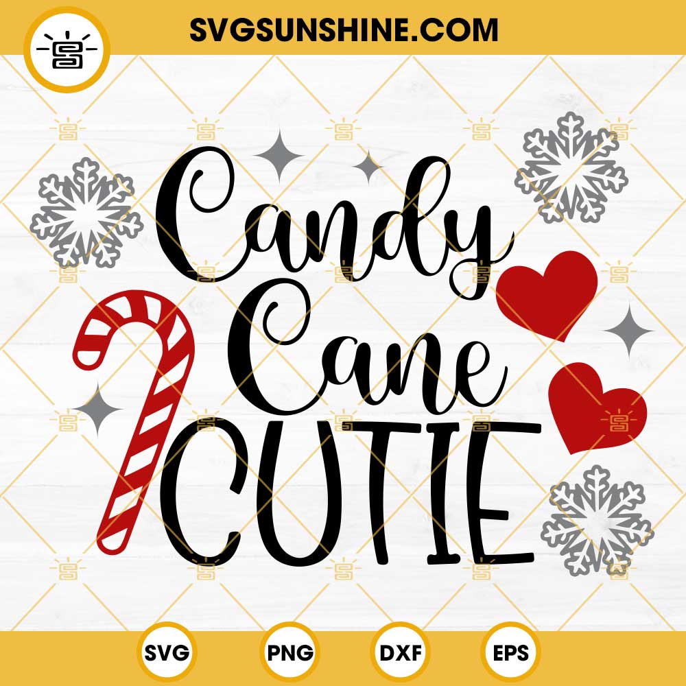 Candy Cane Cutie SVG, Kids Christmas SVG, Candy Cane SVG, Christmas SVG