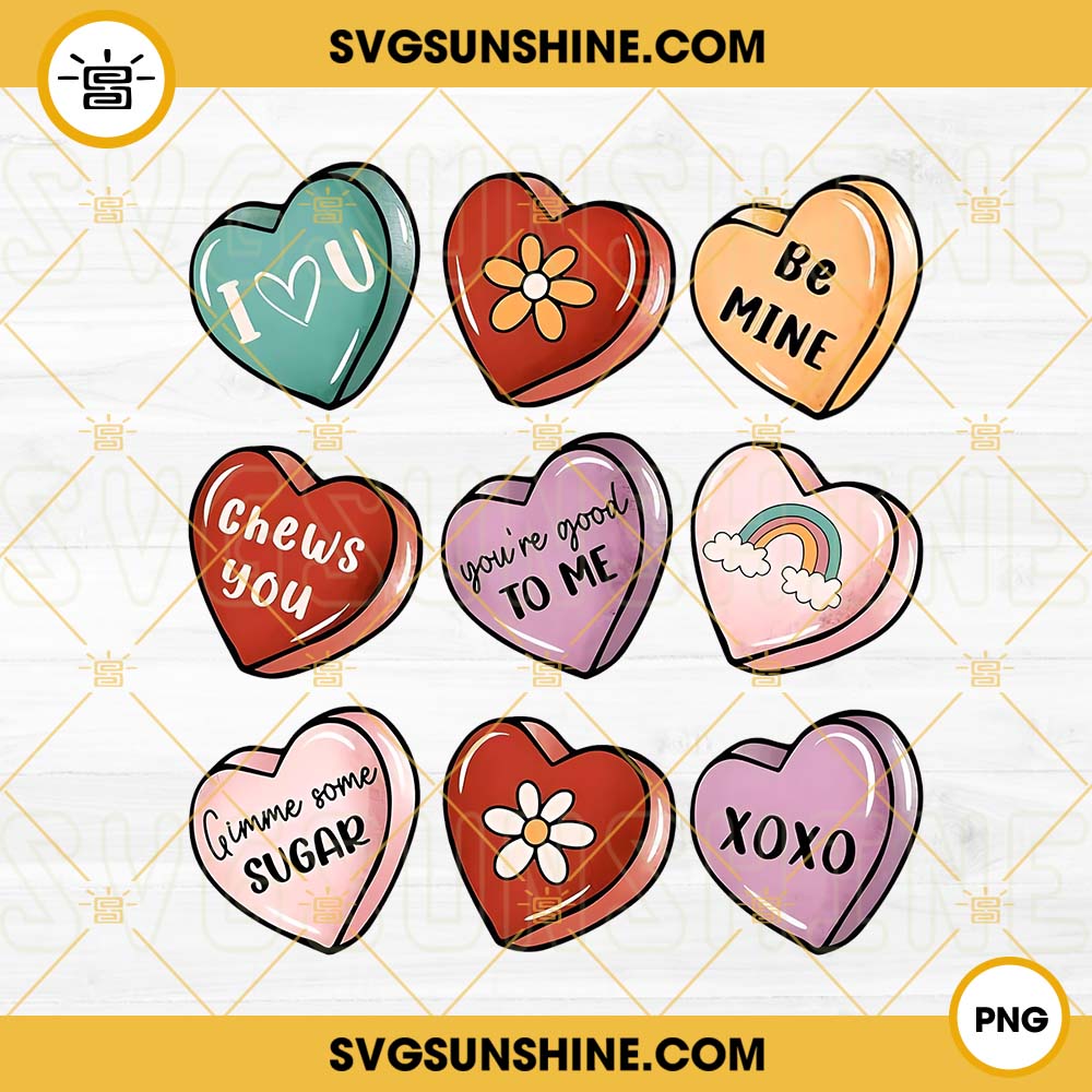 Candy Hearts PNG, Conversation Hearts PNG, Valentine Candy Heart PNG, Valentines Day PNG