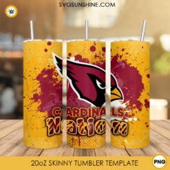 Cardinals Nation Tumbler Wrap PNG, Arizona Cardinals 20oz Skinny Tumbler PNG Sublimation File Digital Download