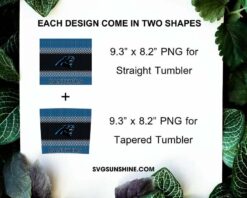 Carolina Panthers Christmas 20oz Skinny Tumbler PNG, NFL Team Football Carolina Panthers Ugly Sweater Tumbler PNG File Digital Download