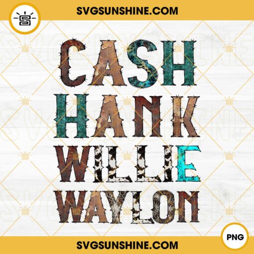 Cash Hank Willie Waylon PNG, Southern PNG, Country Music PNG Files