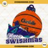Charlotte Basketball Merry Swishmas PNG, Charlotte Hornets Basketball Christmas Ornament PNG