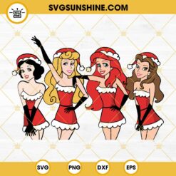 Christmas Disney Princess Mean Girls SVG PNG DXF EPS Clipart Cut File Layered