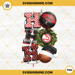 Christmas Ho Ho Ho Atlanta Hawks PNG, NBA Basketball Team Hawks Christmas Ornament PNG Designs