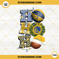 Christmas Ho Ho Ho Golden State Warriors PNG, NBA Basketball Team Warriors Christmas Ornament PNG Designs