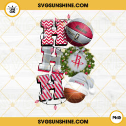 Christmas Ho Ho Ho Houston Rockets PNG, NBA Basketball Team Rockets Christmas Ornament PNG Designs