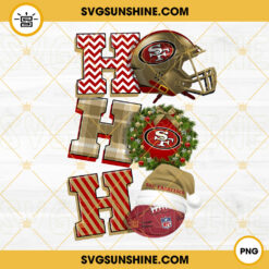 Christmas Ho Ho Ho San Francisco 49ers PNG, NFL Football Team San Francisco 49ers Christmas PNG Designs