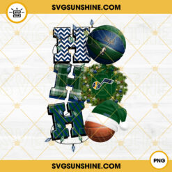 Christmas Ho Ho Ho Utah Jazz PNG, NBA Basketball Team Jazz Christmas Ornament PNG Designs