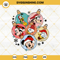 Christmas Mickey Mouse Ornaments SVG, Christmas SVG, Mickey SVG, Minnie SVG, Disney Christmas SVG PNG DXF EPS