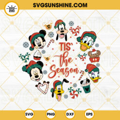 Christmas Tis The Season SVG, Mickey Christmas SVG, Christmas SVG PNG DXF EPS Files For Cricut