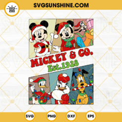 Christmas Vintage Mickey And Company SVG, Christmas SVG, Family Vacation SVG, Family Trip SVG, Christmas Mickey SVG, Magic Kingdom SVG PNG DXF EPS Digital Files