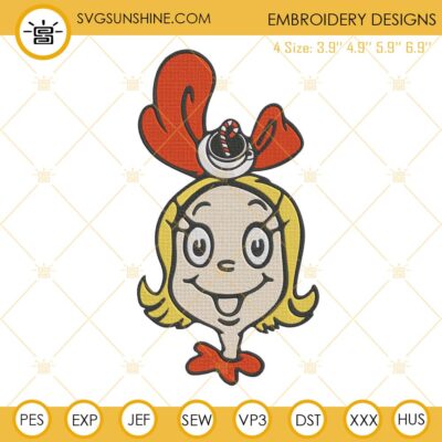 Cindy Lou Who Embroidery Design File