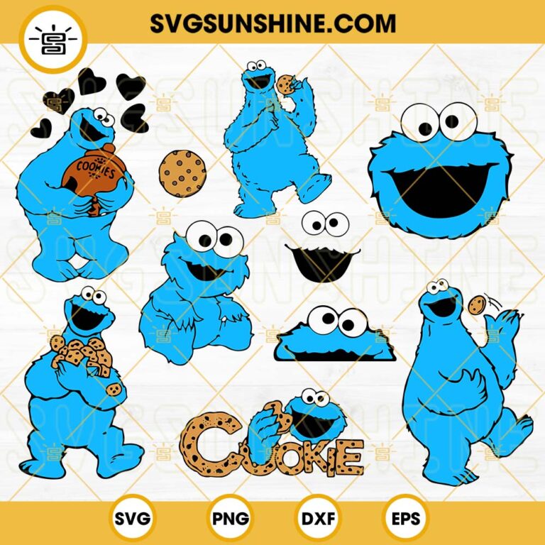 Monster Faces Sesame Street Svg Bundle Cookie Monster Svg Elmo Svg Porn Sex Picture 