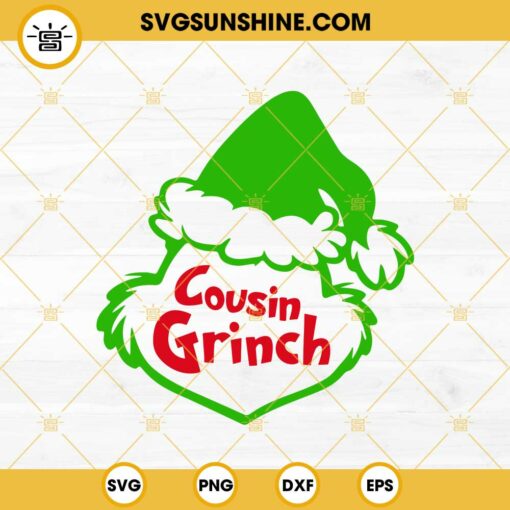Cousin Grinch SVG PNG DXF EPS Cut Files