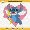 Cupid Stitch SVG, Stitch Love Heart SVG, Stitch Valentine SVG