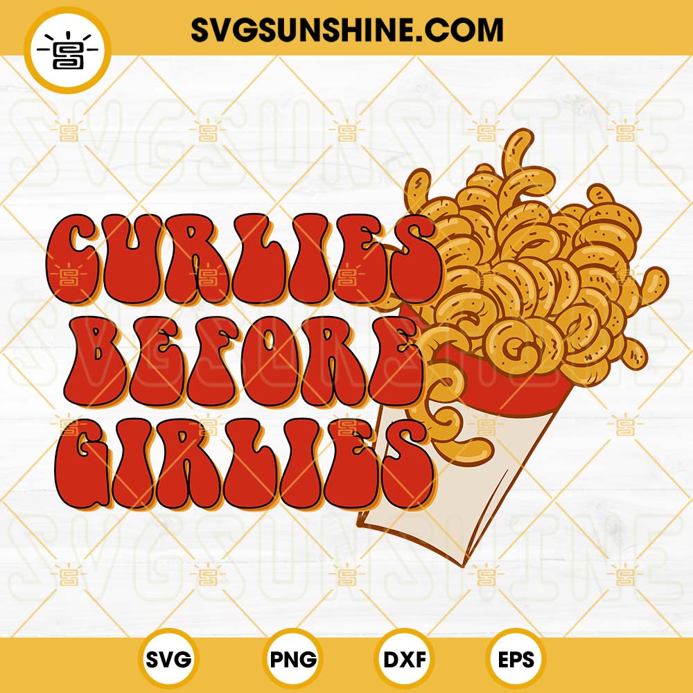 Curlies Before Girlies SVG, Fries Before Guys SVG, Valentine's Day Boy SVG PNG DXF EPS Files