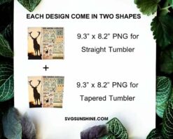 Deer Hunting Knowledge 20oz Tumbler Wrap PNG, Hunting 20oz PNG Sublimation Design Digital Download