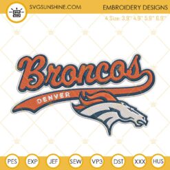 Denver Broncos Embroidery Designs
