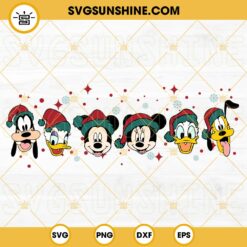 Disney Mickey And Friends Christmas SVG, Christmas Character SVG, Christmas Squad SVG, Christmas Friends SVG, Holiday Season SVG PNG DXF EPS
