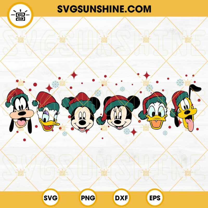 Disney Mickey And Friends Christmas SVG, Christmas Character SVG ...