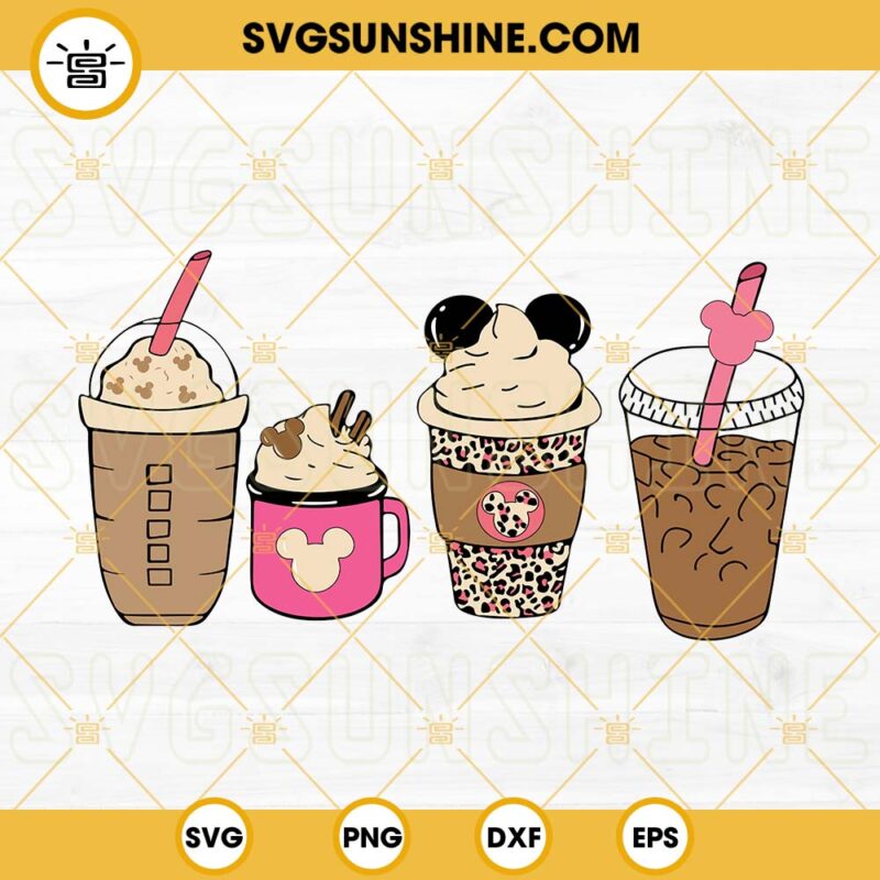 Disney Mickey Coffee SVG, Disney Drinks And Foods SVG, Disney Coffee