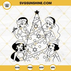 Disney Princess Christmas Tree SVG PNG DXF EPS Cut File Cricut Silhouette