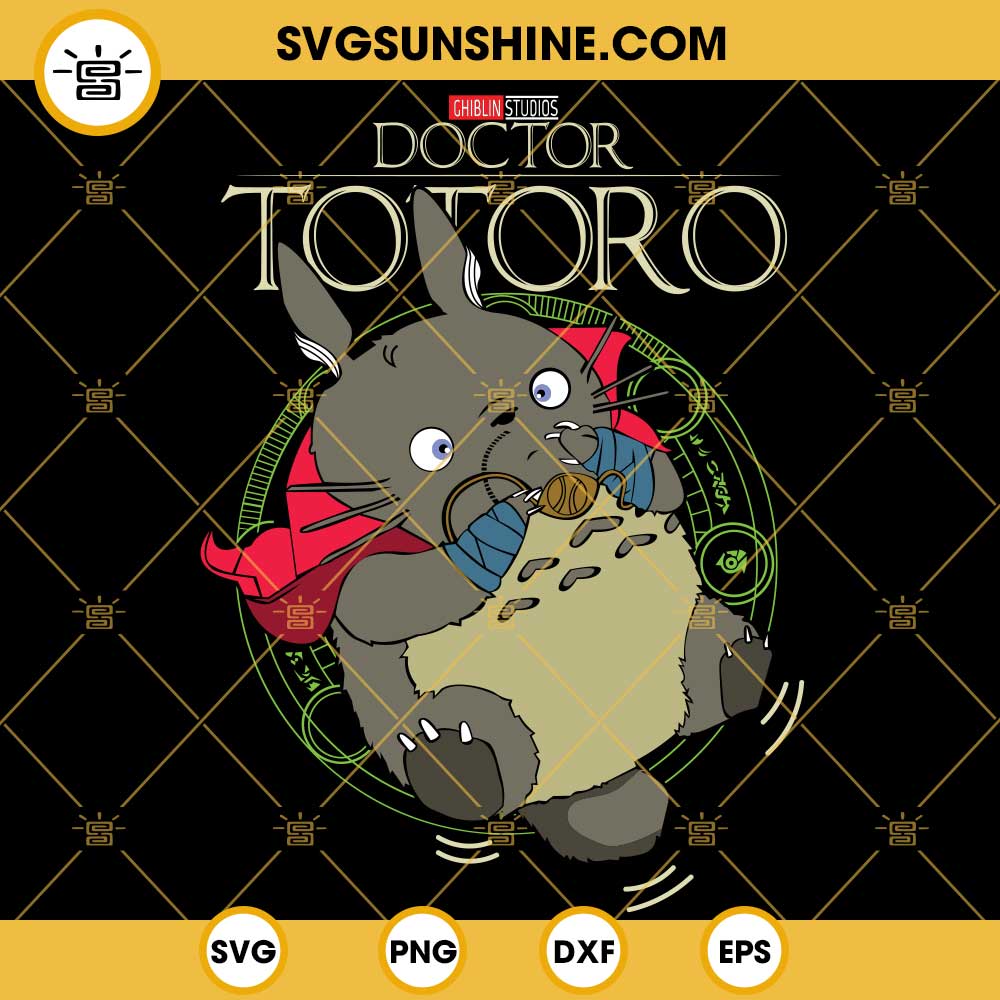 Doctor Totoro SVG, Totoro SVG PNG DXF EPS Cut Files