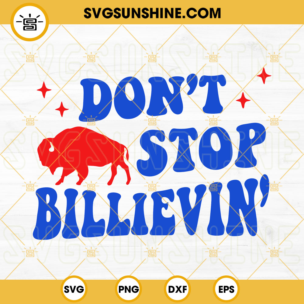 Dont Stop Billievin SVG, Buffalo Bills Christmas SVG PNG DXF EPS Digital Download