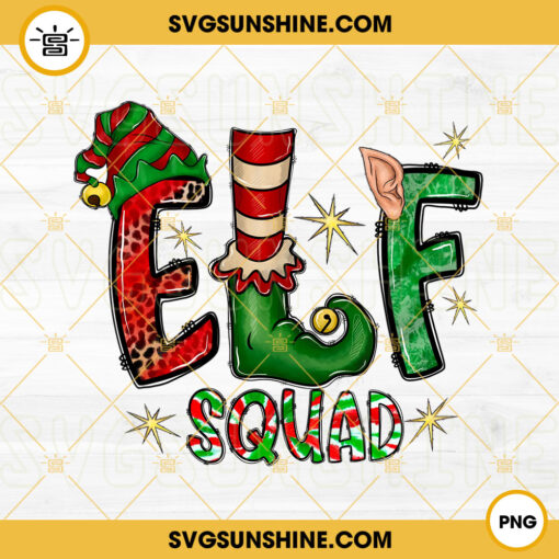Elf Squad PNG, Leopard Elf Christmas PNG Digital Download