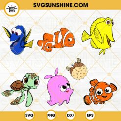 Finding Nemo SVG Bundle, Nemo SVG, Squirt SVG, Dory SVG, Disney Cartoon SVG PNG DXF EPS Files For Cricut