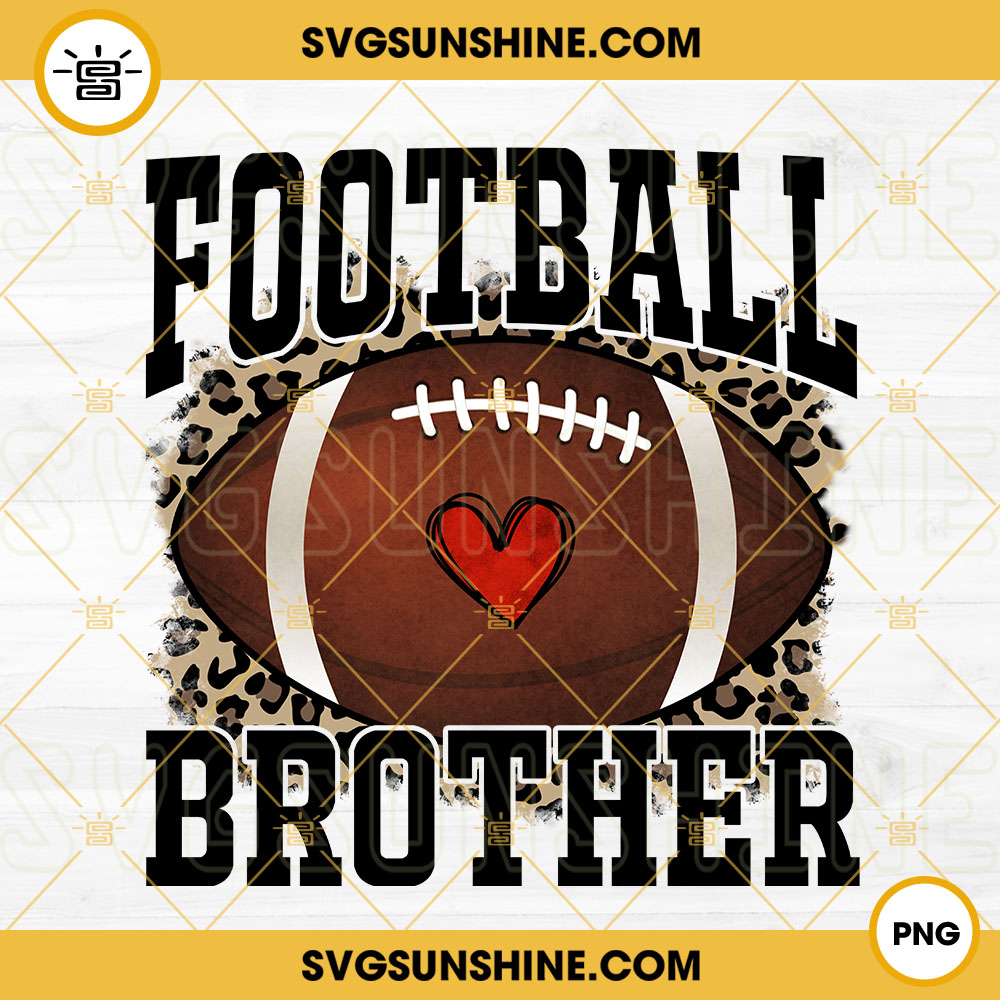 Football Brother PNG, Leopard Print PNG, Brother PNG, Football Family PNG Designs Downloads