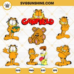 Garfield SVG Bundle, Garfield And Odie SVG, Cartoon SVG PNG DXF EPS Files For Cricut