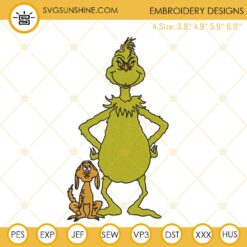 Grinch And Max Embroidery Design Files