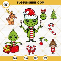 Grinch Bundle SVG, Baby Grinch SVG, Ornament Christmas SVG, Grinch And Max SVG, Cindy Lou Who SVG