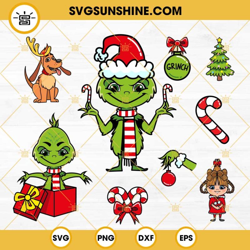 Grinch Bundle SVG, Baby Grinch SVG, Ornament Christmas SVG, Grinch And ...