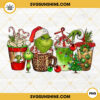 Grinch Coffee Cups PNG, Christmas Grinch Coffee Latte PNG Designs
