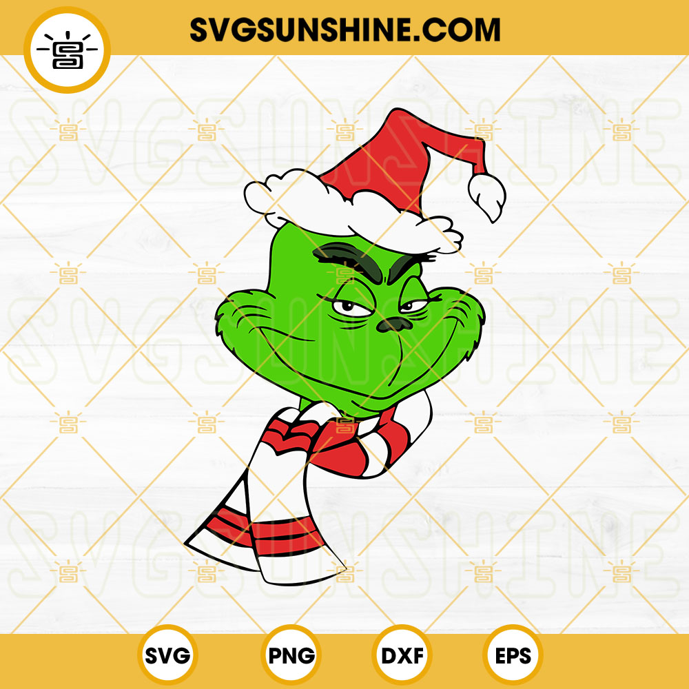 Grinch Smile SVG, Grinch Face SVG, Grinch Christmas SVG PNG DXF EPS Files For Cricut