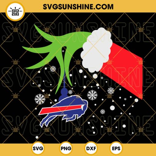 Grinch Hand Buffalo Bills Christmas SVG, Bills Football Christmas SVG Cutting Files