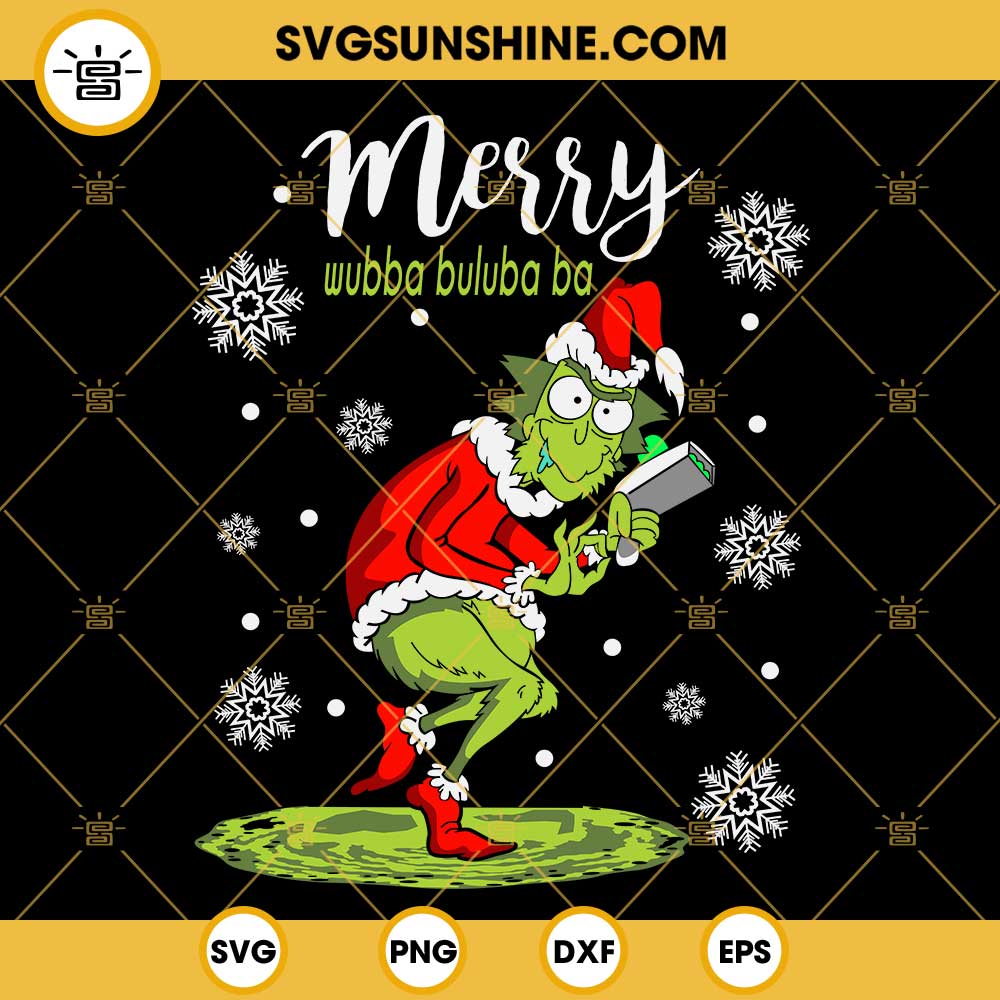 Grinch Rick And Morty SVG, Grinch Rick Sanchez SVG, Rick And Morty Christmas SVG PNG DXF EPS Cut Files