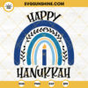 Happy Hanukkah Rainbow SVG, Cute Chanukah SVG, Light Menorah Candle Lit SVG Cricut Cut Files