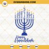 Hanukkah Menorah SVG, Happy Hanukkah SVG, Chanukah Jewish Holiday SVG PNG DXF EPS Cricut Silhouette