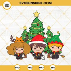 Merry Christmas And Magical New Years SVG, Harry Potter Christmas Tree SVG PNG DXF EPS Cut Files
