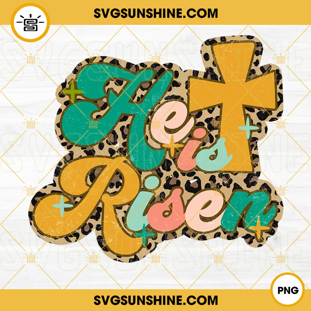 He Is Risen PNG, Leopard PNG, Jesus PNG, Easter Christian PNG Designs