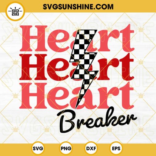 Heart Breaker SVG, Retro Valentine SVG, Broken Heart SVG, Valentine’s Day SVG, Valentine Shirt SVG