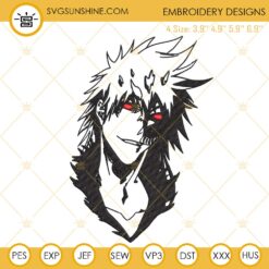 Ichigo Kurosaki Embroidery Design File, Anime Embroidery Digital Download