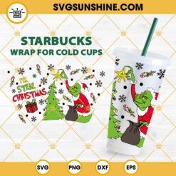 I'll Steal Christmas Starbucks Wrap SVG, Starbucks Grinch SVG, Grinch Christmas Full Wrap SVG PNG DXF EPS